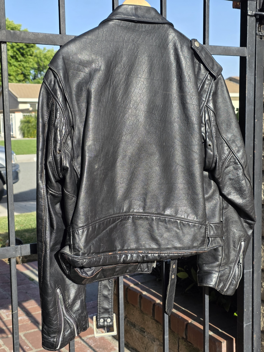 Vintage Schott Perfecto NYC 1980's? Black Leather Motorcycle Jacket - Picture 4 of 8